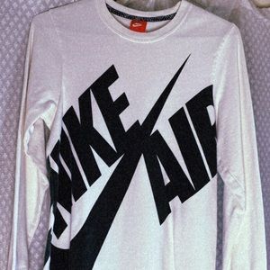 Nike Mens white crew long sleeve small